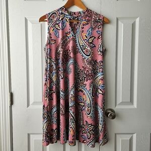 Jules & James Women's Paisley Pink Dress Size XL